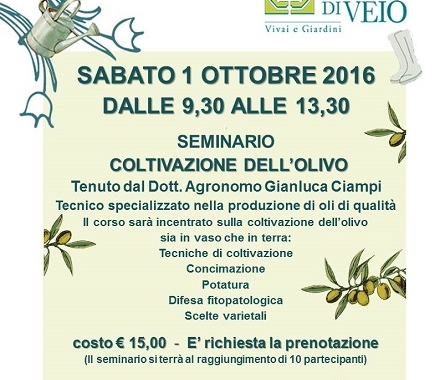 Horti di Veio: seminario sulla coltivazione dell’olivo
